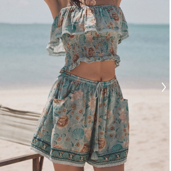 Spell Tops - NWT Spell & the gypsy seashell Seafoam Top